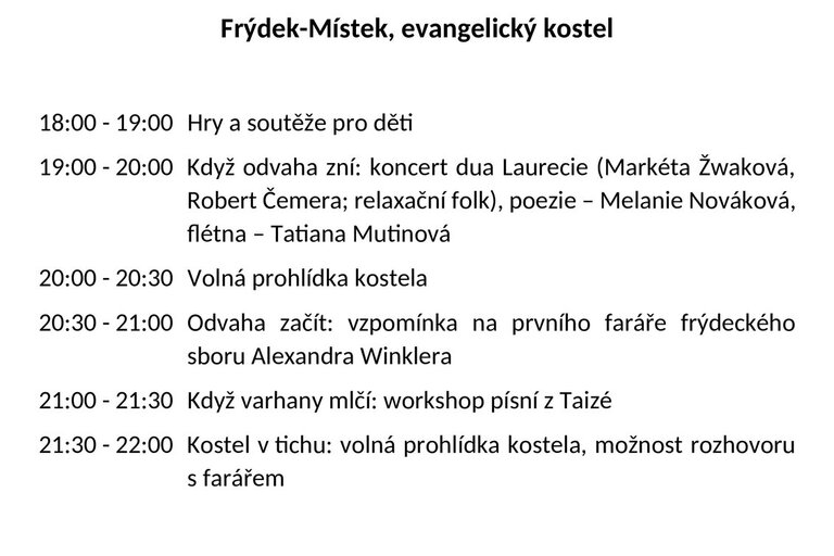 Zveme na Noc kostelů