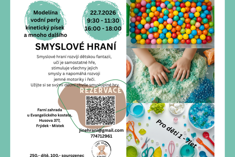 Smyslohraní pro děti opět na naší zahradě