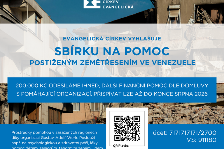 ČCE vyhlásila sbírku na pomoc postiženým zemětřesením ve Venezuele